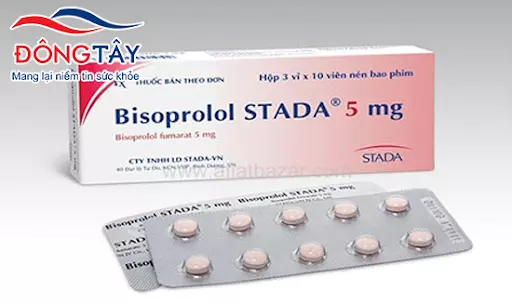Thuốc Bisoprolol dùng điều trị rối loạn nhịp tim, tim đập nhanh, cao huyết áp.webp